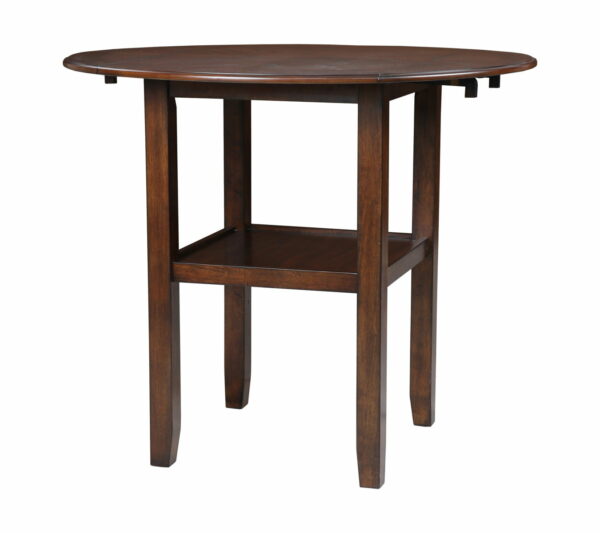 Gia - 3 Piece Dining Set (Counter Drop Leaf Table & 2 Chairs) - Cherry - Fabric - Image 6