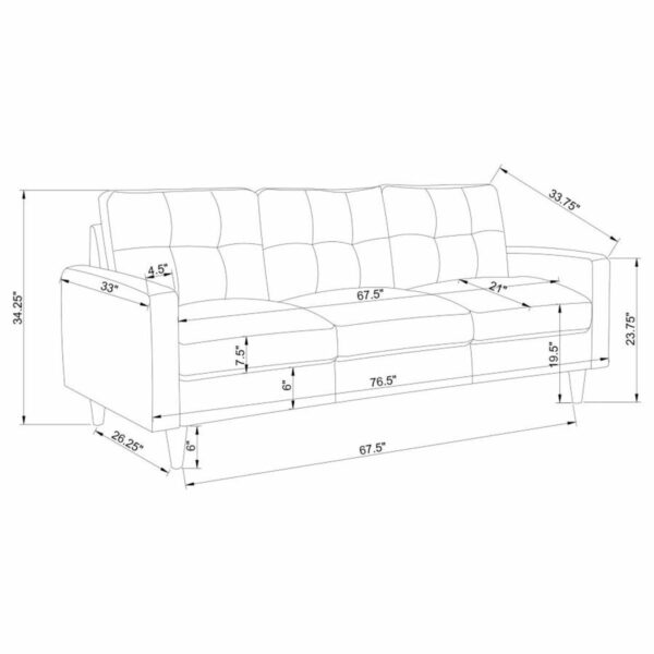Watsonville - Upholstered Track Arm Sofa Set - Image 20