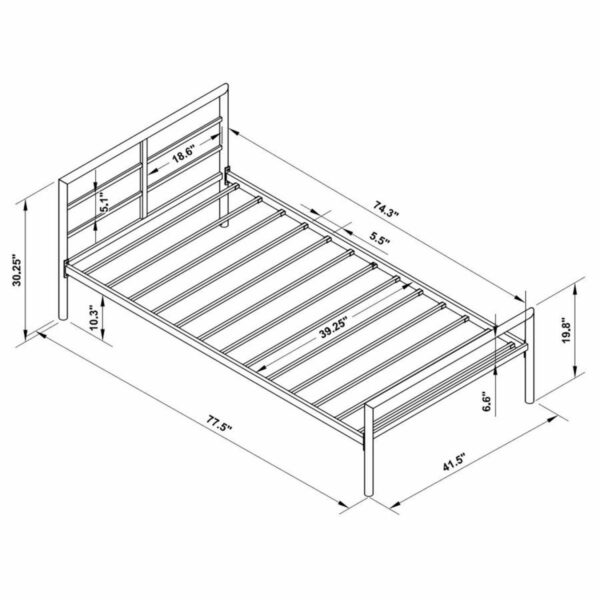 Fisher - Metal Open Frame Bed - Image 9