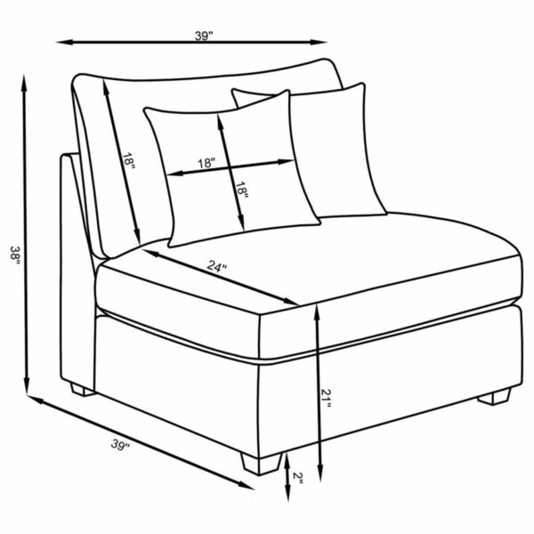 Cambria - 4 Piece Upholstered Modular Sectional Sofa - Gray - Image 11