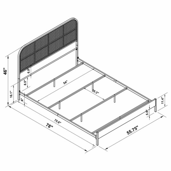 Amherst - Radio Weave Rattan Metal Bed - Image 5