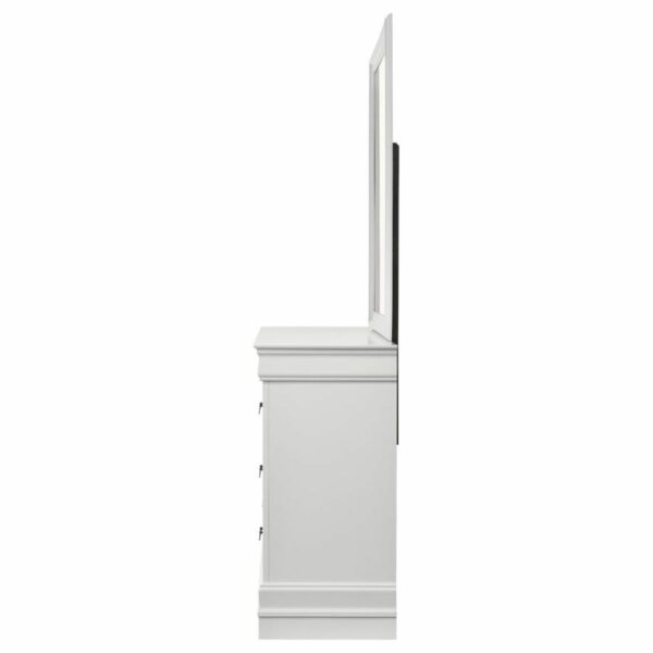 Louis Philippe - 6-Drawer Dresser And Mirror - White - Image 9
