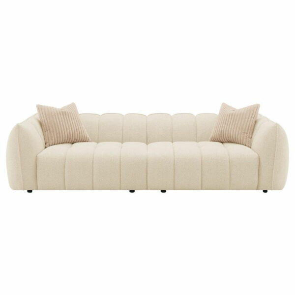 Winchester - Boucle Upholstered Extra Long Sofa - Sand Pebble - Image 6