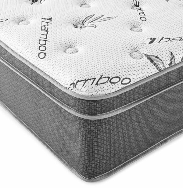 Sommet - Bamboo Euro Top Hybrid Mattress - Image 3