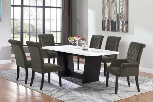 Sherry - Rectangular Marble Top Dining Table Set - Image 45