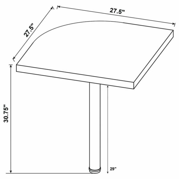 Skylar - L-Shape Desk With Mobile File Cabinet - Cappuccino - Image 6