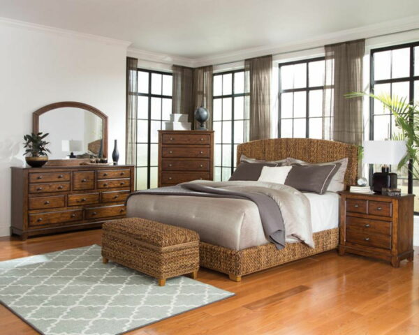 Laughton - Banana Leaf Panel Bed - Image 10