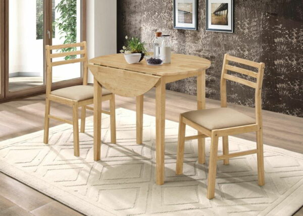 Bucknell - 3 Piece Round Drop Leaf Dining Table Set - Image 6