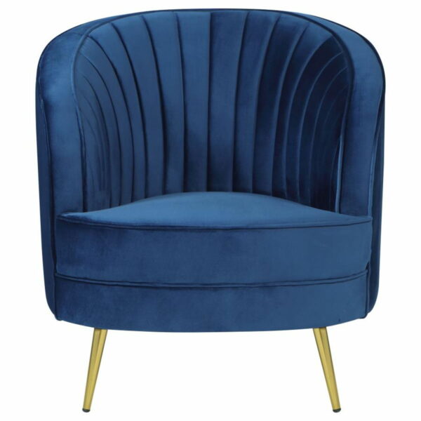 Sophia - Upholstered Channel Tufted Barrel Accent Chair - Image 2