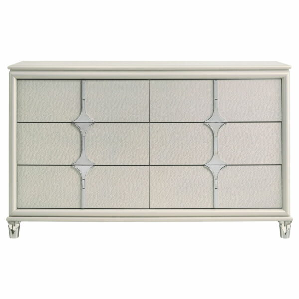 Olivia - 6-Drawer Dresser Cabinet - Pearl White - Image 9