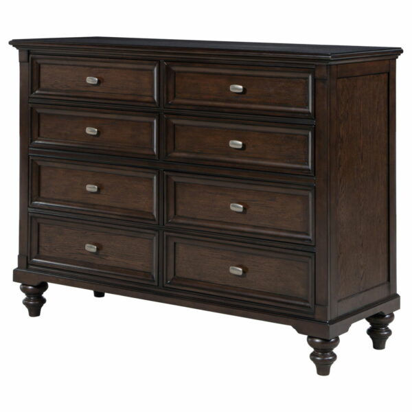 Andover - 8-Drawer Dresser Cabinet - Dark Oak - Image 4