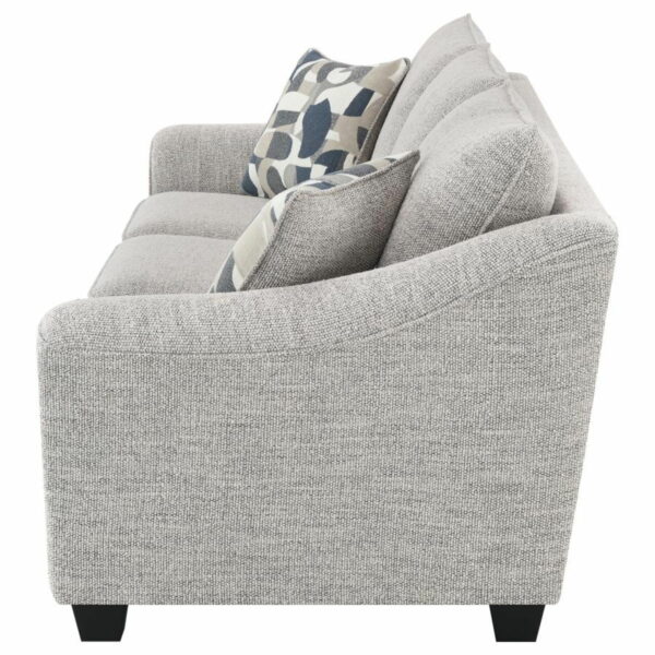 Tomkins - Boucle Upholstered Sofa - Light Gray - Image 11