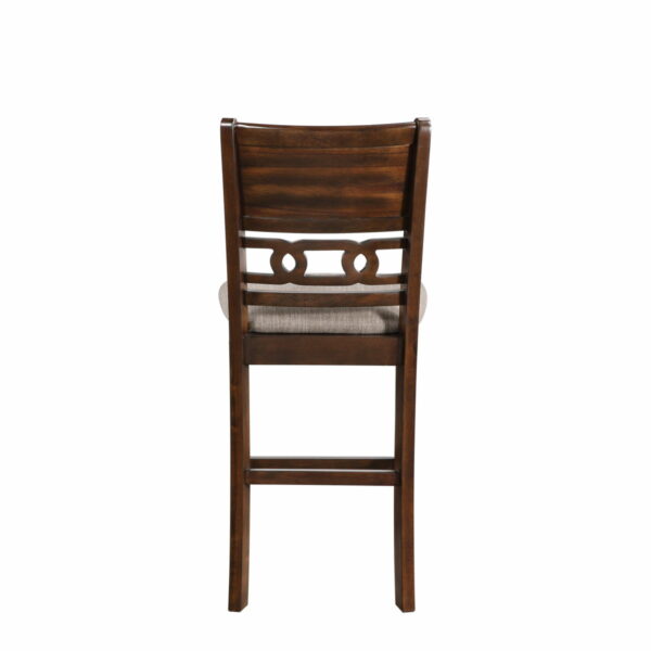 Gia - 3 Piece Dining Set (Counter Drop Leaf Table & 2 Chairs) - Cherry - Fabric - Image 8