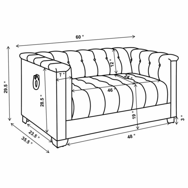 Chaviano - Upholstered Track Arm Sofa Set - Image 29