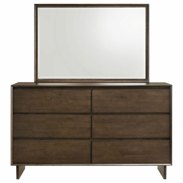 Glenwood - 6-Drawer Dresser And Mirror - Warm Brown - Image 12