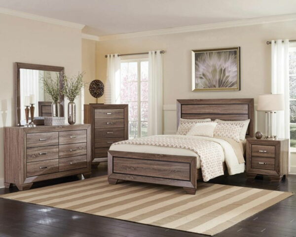 Kauffman - Transitional High Headboard Panel Bed Bedroom Set - Image 64