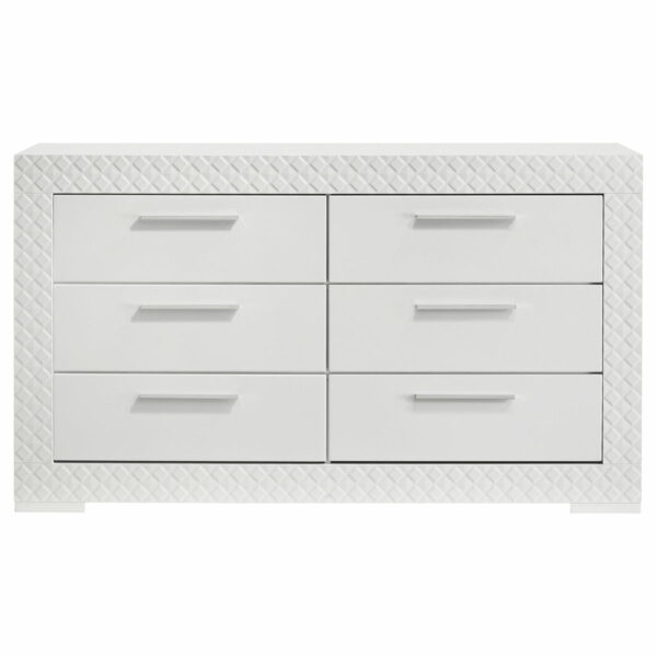 Ives - 6-Drawer Dresser Cabinet - White High Gloss - Image 14
