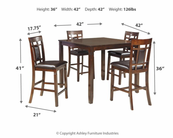 Bennox - Brown - Drm Counter Table Set (Set of 5) - Image 5