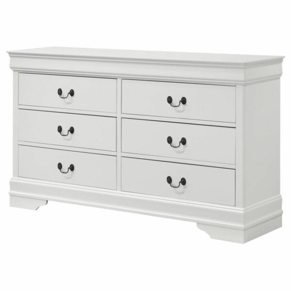 Louis Philippe - 6 Drawer Dresser - White - Image 7