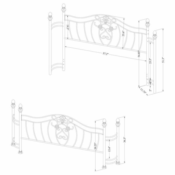 Sydney - Metal Open Frame Bed - Image 6