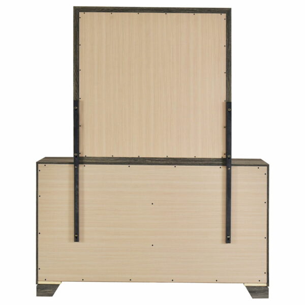 Wright - 6-Drawer Dresser And Mirror - Brown Oak - Image 11