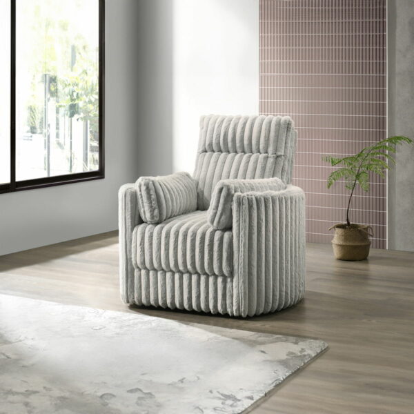 Embrace - Swivel Accent Chair - Light Gray - Image 3