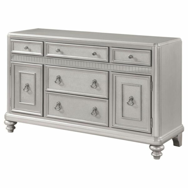 Bling Game - Dining Sideboard Buffet Cabinet - Metallic Platinum - Image 7