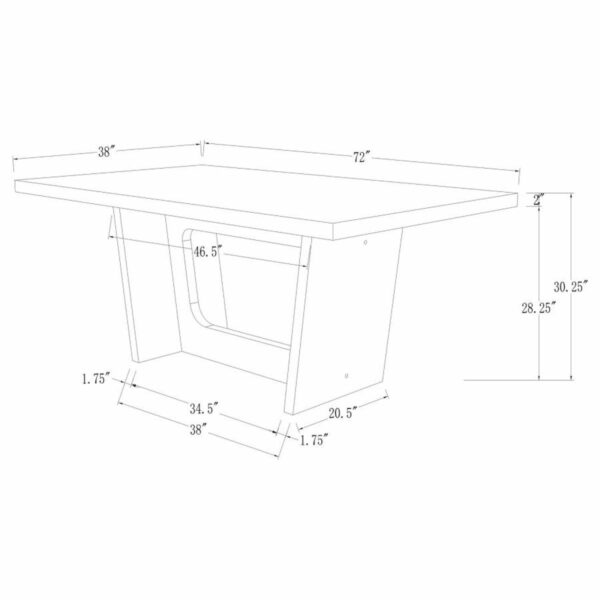 Sherry - Rectangular Marble Top Dining Table Set - Image 5