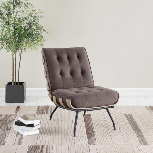 Aloma - Upholstered Tufted Armless Accent Chair - Image 14