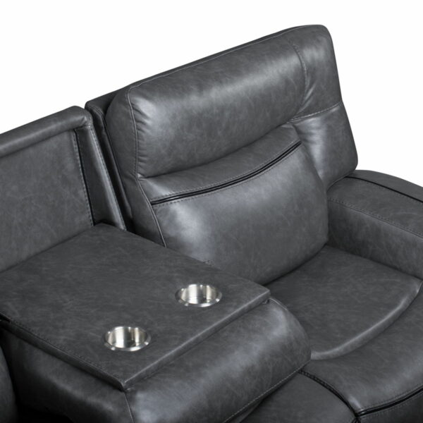 Titan - Sofa With Dual Recliner - Gray - Image 5