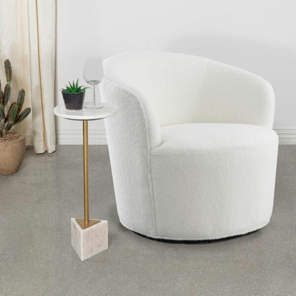 Joyce - Upholstered Barrel Back Swivel Chair - Image 3