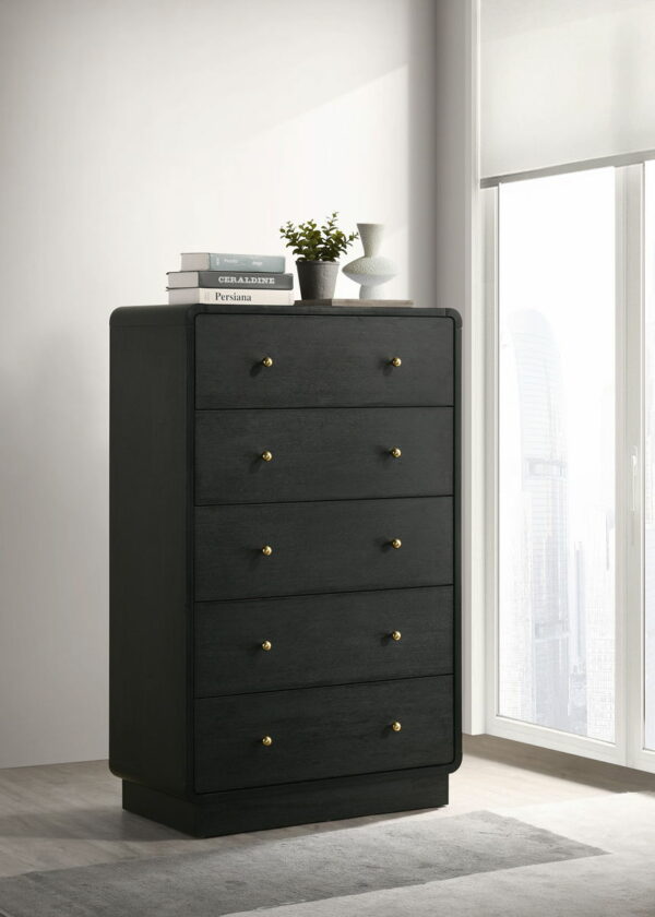 Cavelle - 5-Drawer Chest Of Drawers - Black - Image 5