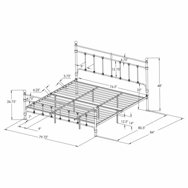 Novak - Metal Open Frame Bed - Image 21