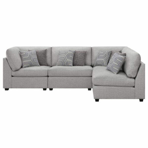 Cambria - 4 Piece Upholstered Modular Sectional Sofa - Gray - Image 2