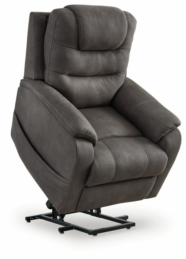 Snowfield - Gunmetal - Power Lift Recliner - Image 5