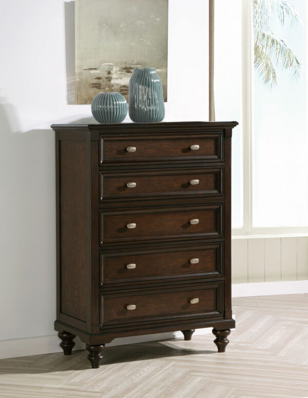 Andover - 5-Drawer Chest Of Drawers - Dark Oak - Image 4