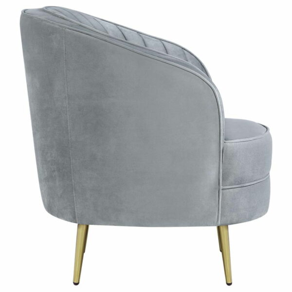 Sophia - Upholstered Channel Tufted Barrel Accent Chair - Image 18