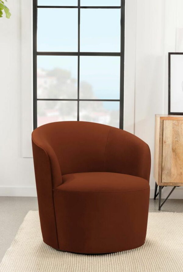 Joyce - Upholstered Barrel Back Swivel Chair - Image 11