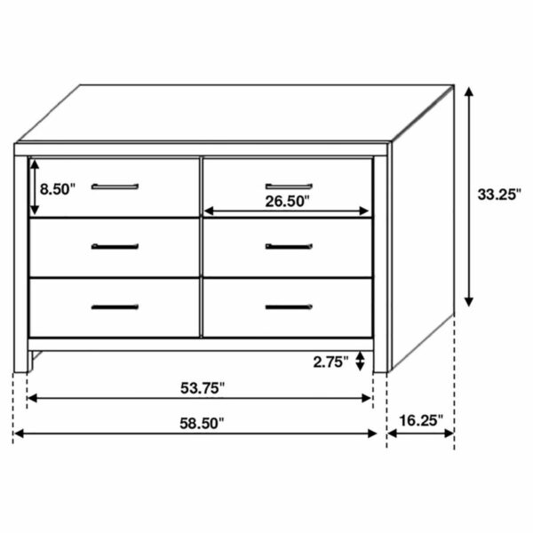 Brantford - 6-Drawer Dresser - Image 12