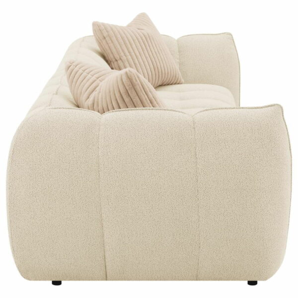 Winchester - Boucle Upholstered Extra Long Sofa - Sand Pebble - Image 7