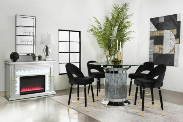 Ellie - Mirrored Counter Height Dining Table Set - Image 6