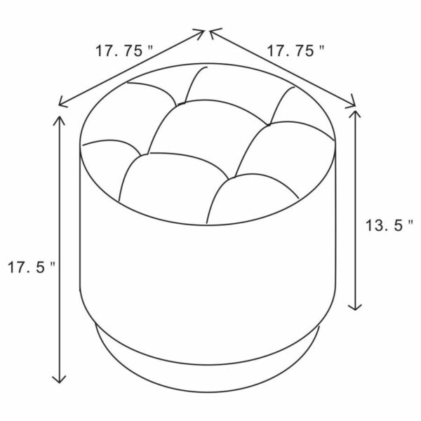 Bowman - Round Upholstered Tufted Swivel Ottoman - Image 8