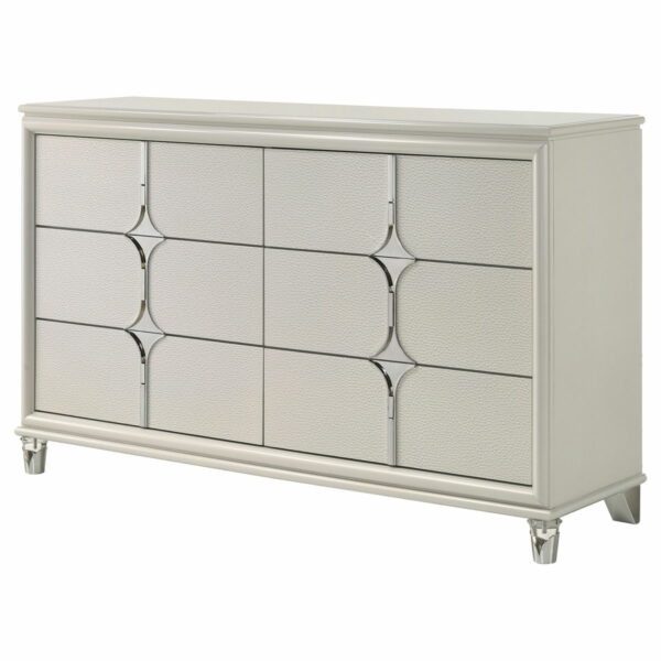 Olivia - 6-Drawer Dresser Cabinet - Pearl White - Image 7