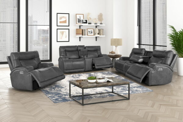 Titan - Sofa With Dual Recliner - Gray - Image 10