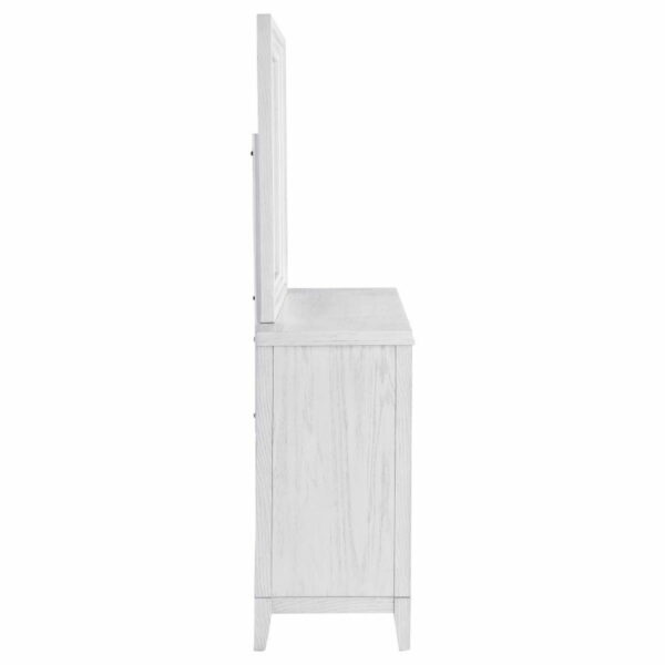 Marielle - 6-Drawer Dresser With Mirror - Distressed White - Image 2