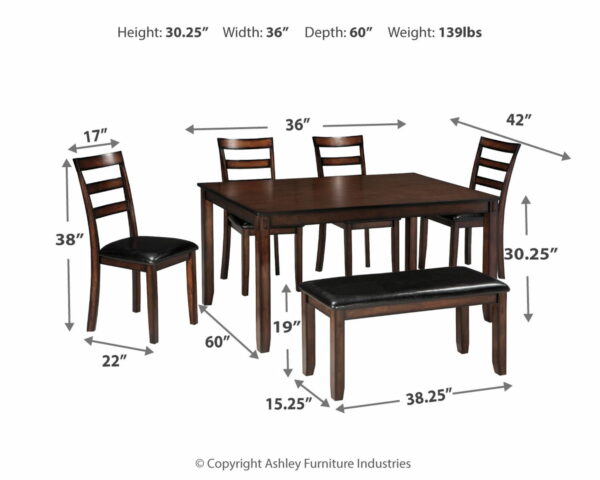 Coviar - Brown - Dining Room Table Set (Set of 6) - Image 6