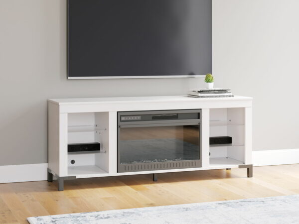 Brollevi - White - TV Stand With Fireplace - Image 8