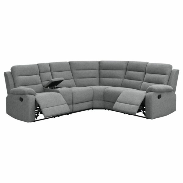 David - Upholstered Reclining Sectional Sofa - Smoke - Image 3
