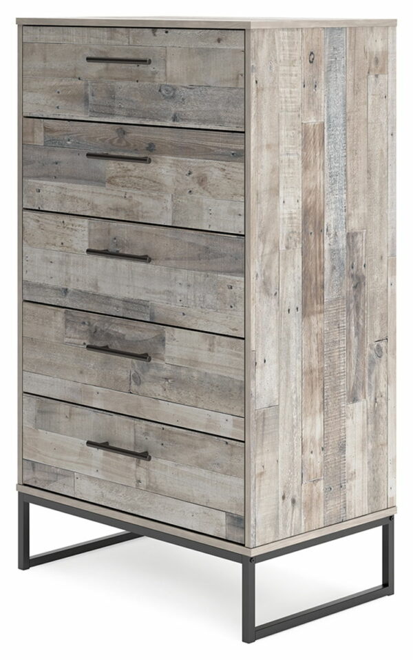Neilsville - Whitewash - Five Drawer Chest - Image 6