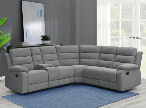 David - Upholstered Reclining Sectional Sofa - Smoke - Image 6